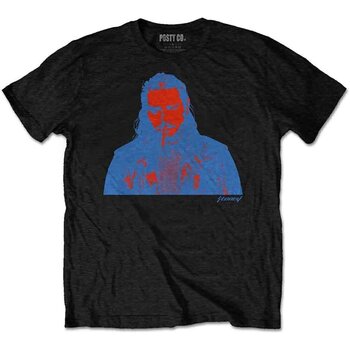 T-Shirt Post Malone Red & Blue Photo Black L T-Shirt - 1