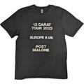 Post Malone Butterfly Logo 2023 Tour (Back Print & Ex-Tour) Black L Tricou