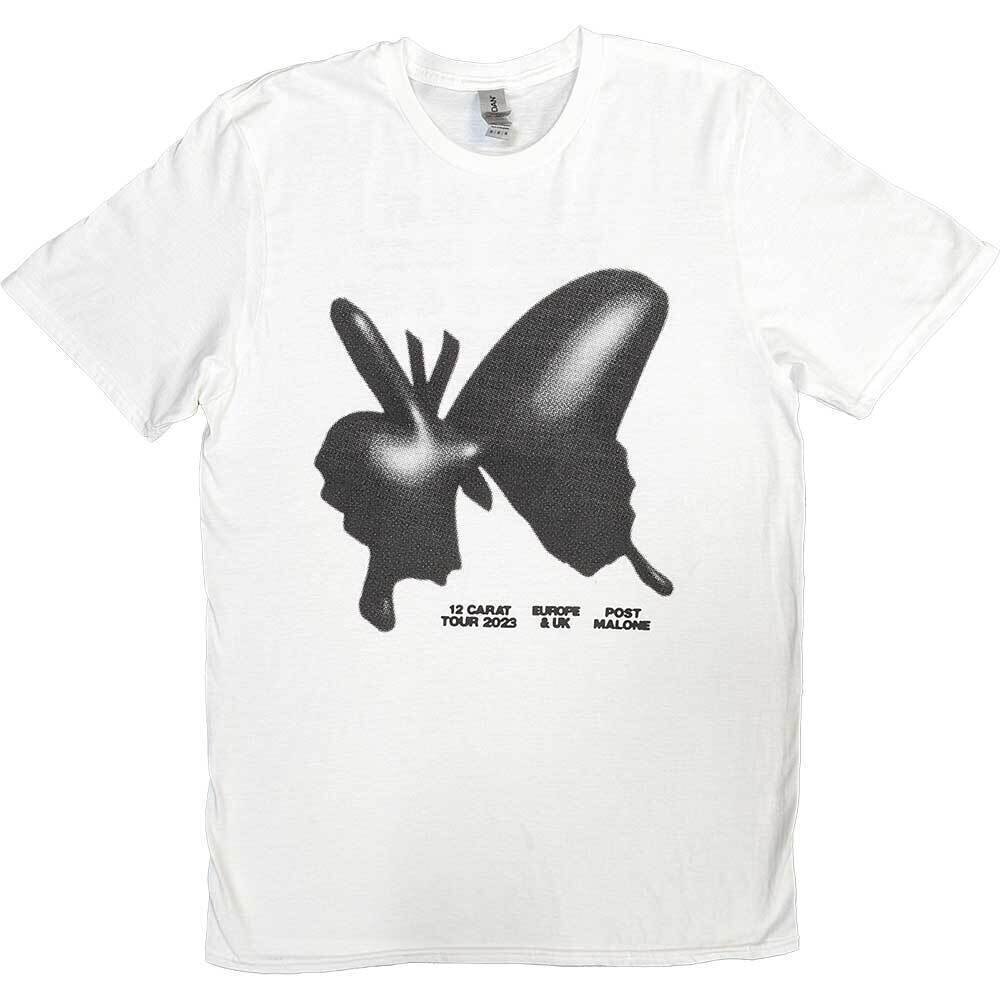 T-shirt Post Malone Inflatable Butterfly 2023 Tour (Back Print & Ex-Tour) White XL T-shirt