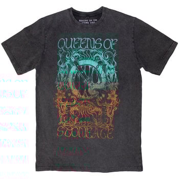 Tricou Queens Of The Stone Age Montage (Stone Wash) Gri cărbune S Tricou - 1