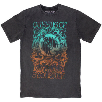 T-shirt Queens Of The Stone Age Montage (Stone Wash) Charcoal Grey L T-shirt - 1
