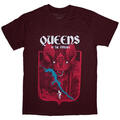 Queens Of The Stone Age Bat Maroon Red L T-shirt