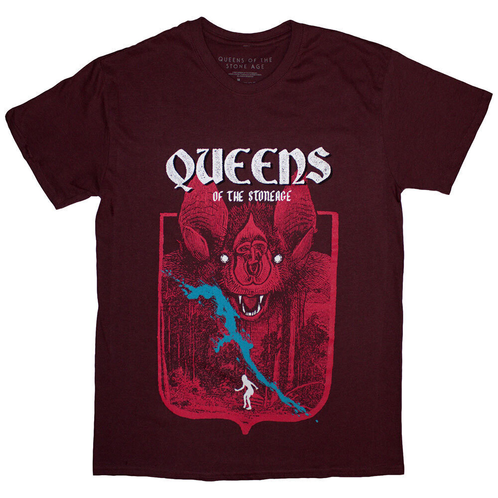 T-shirt Queens Of The Stone Age Bat Maroon Red XL T-shirt