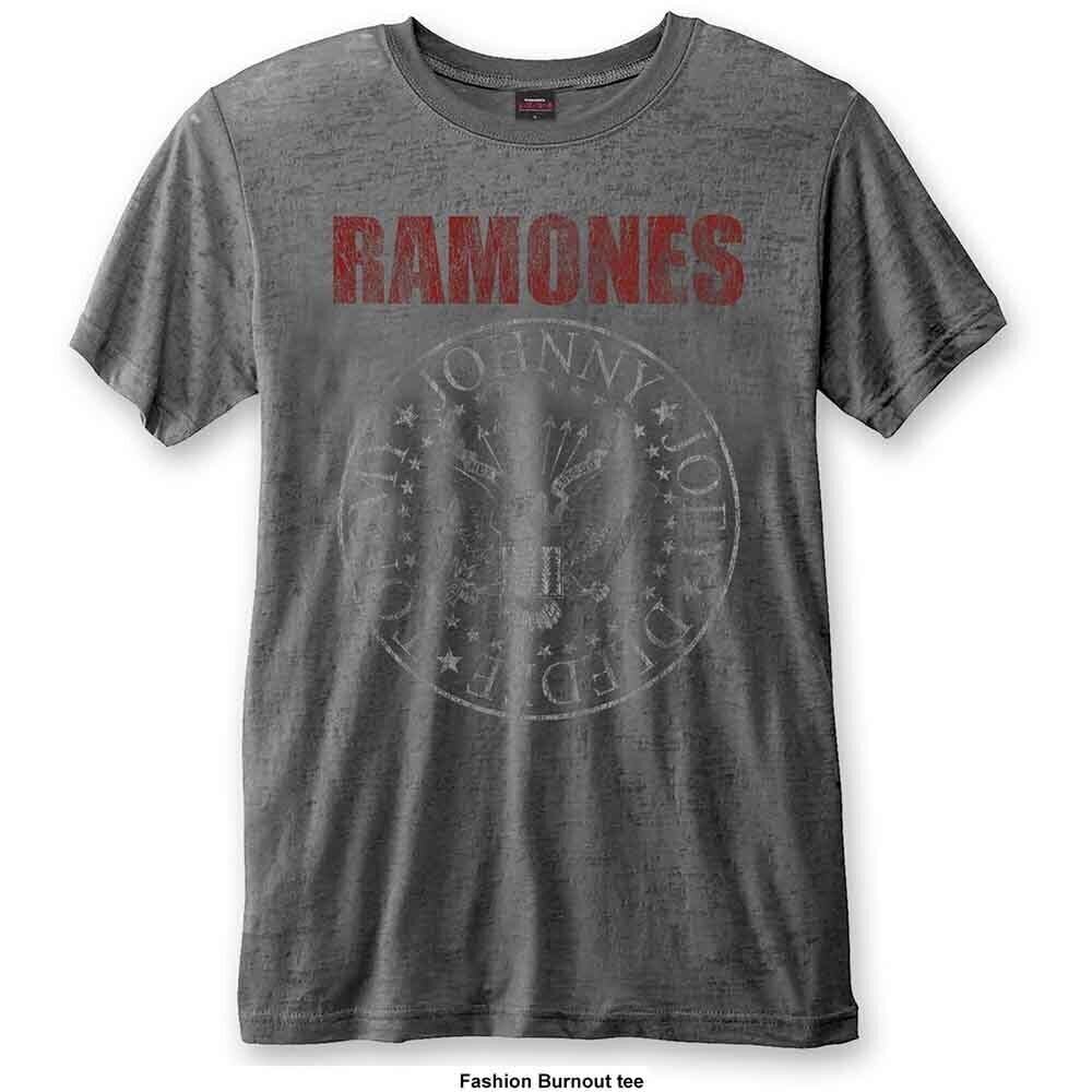 Skjorte Ramones Presidential Seal (Burnout) Charcoal Grey 2XL Skjorte