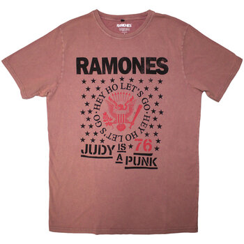 T-shirt Ramones Hey Ho Judy (Stone Wash) Kashmir Red L T-shirt - 1