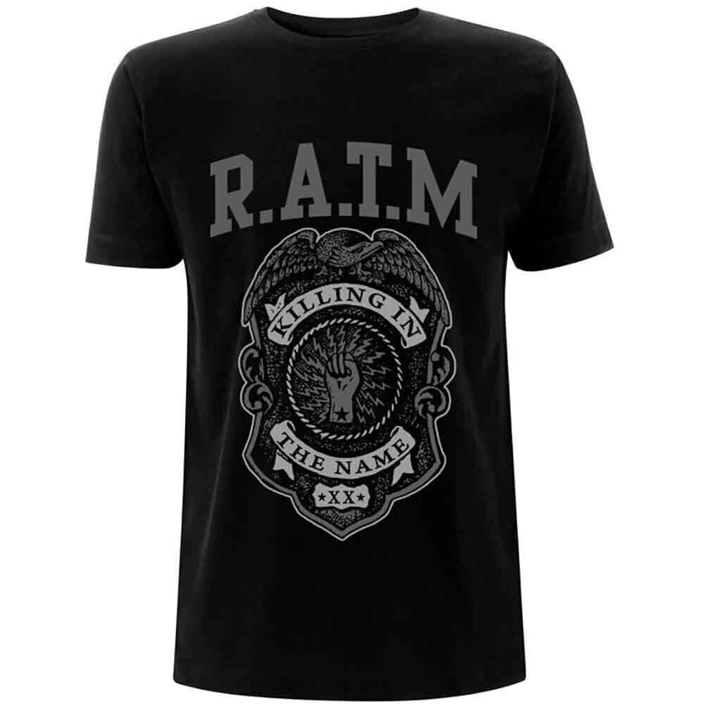 Tricou Rage Against The Machine Grey Police Badge Black M Tricou