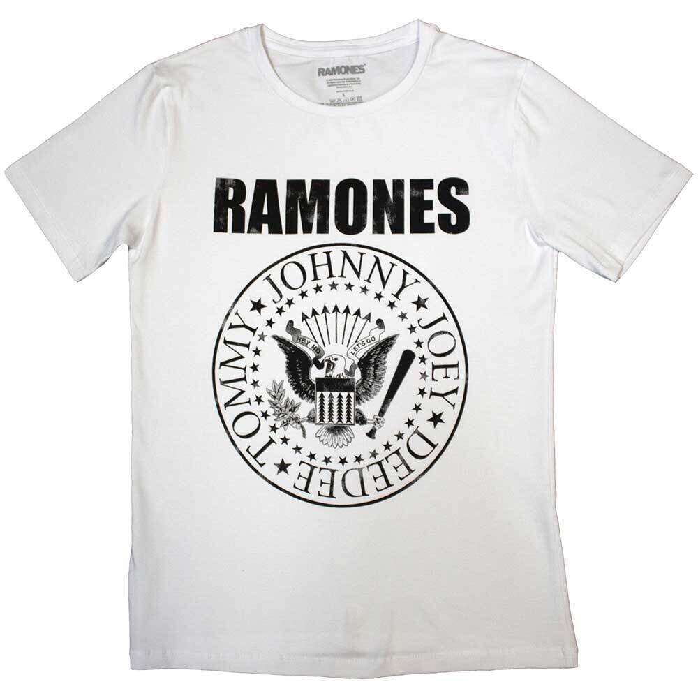 T-Shirt Ramones Presidential Seal White M Ladies T-Shirt