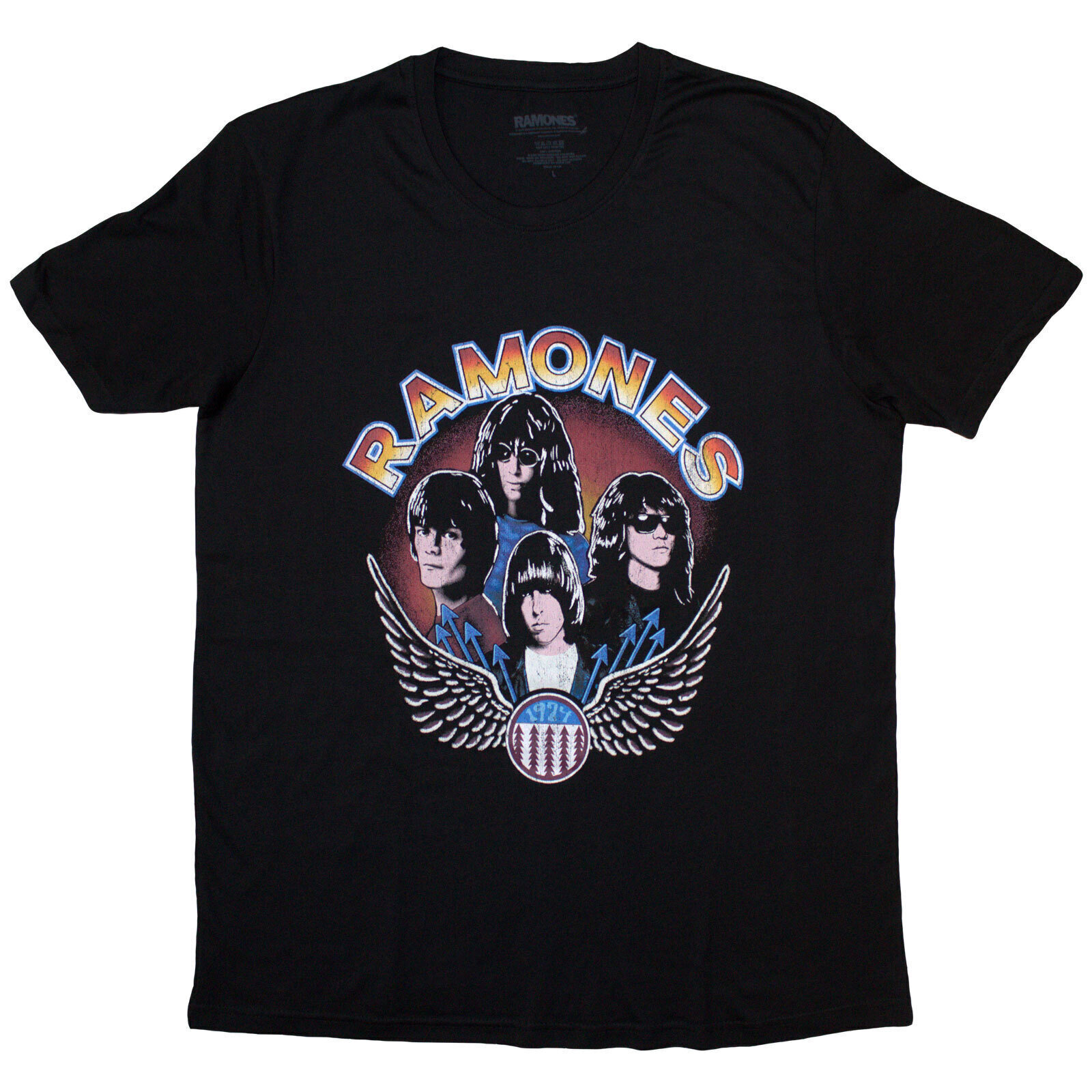 Shirt Ramones Vintage Wings Photo Black M Dames Shirt
