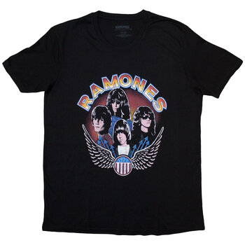 T-shirt Ramones Vintage Wings Photo Black XL Feminino T-shirt - 1
