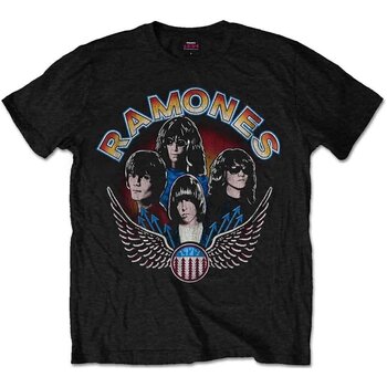T-shirt Ramones Vintage Wings Photo Black 2XL T-shirt - 1