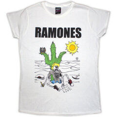 T-Shirt Ramones Loco Live White 2XL Ladies T-Shirt