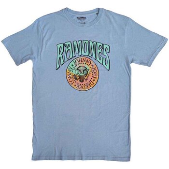 T-Shirt Ramones Crest Psych Light Blue 2XL T-Shirt - 1