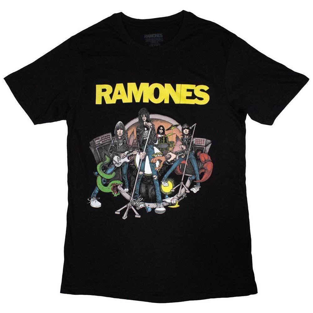T-Shirt Ramones Cartoon Band Black M T-Shirt
