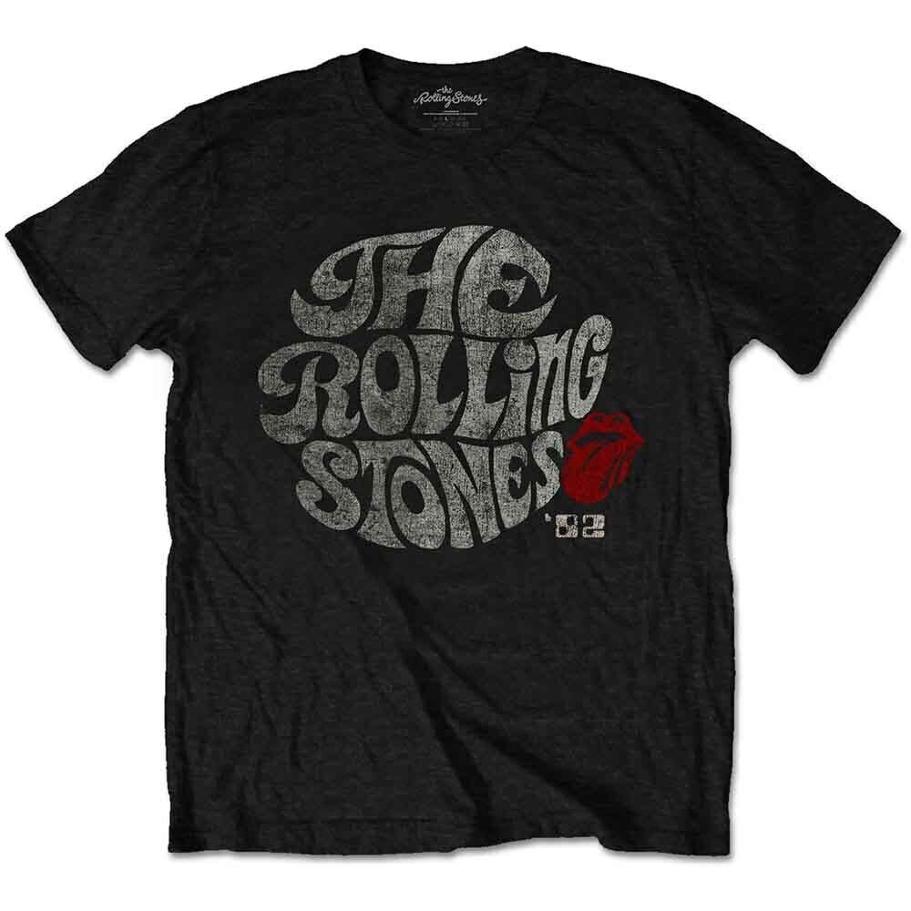 T-Shirt The Rolling Stones Swirl Logo '82 Black 2XL T-Shirt