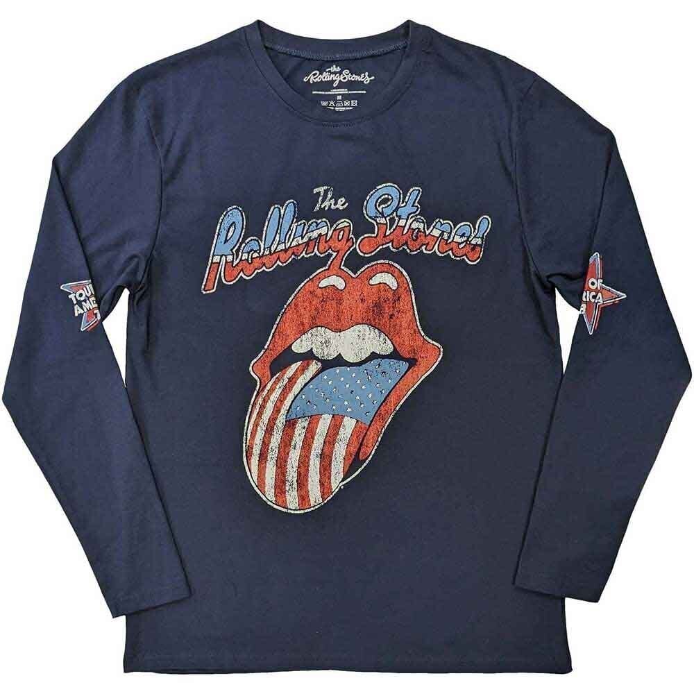 T-Shirt The Rolling Stones US Tour '78 (Back & Sleeve Print) Navy Blue M T-Shirt