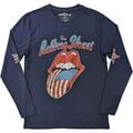 The Rolling Stones US Tour '78 (Back & Sleeve Print) Navy Blue L T-shirt