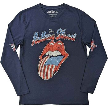 T-shirt The Rolling Stones US Tour '78 (Back & Sleeve Print) Navy Blue XL T-shirt - 1