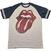 T-Shirt The Rolling Stones Lick (Raglan) Natural & Navy Blue 2XL T-Shirt