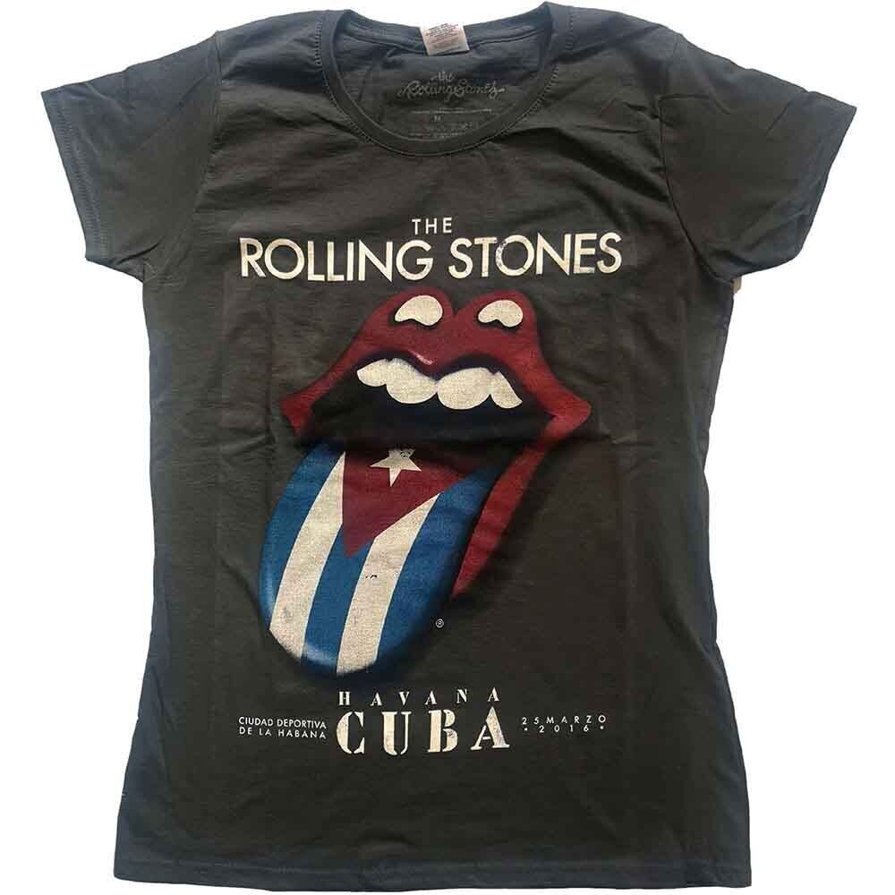 T-shirt The Rolling Stones Havana Cuba Charcoal Grey S Feminino T-shirt