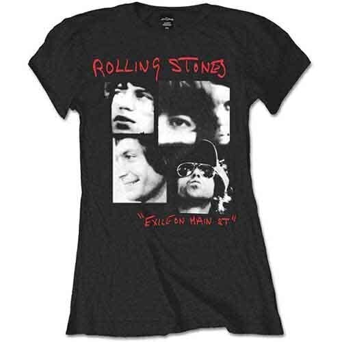 Tricou The Rolling Stones Photo Exile Black L Damă Tricou