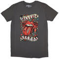 The Rolling Stones Tongue & Stars Charcoal Grey M Ladies T-Shirt
