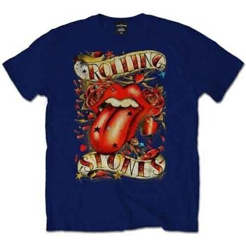 Tričko The Rolling Stones Tongue & Stars Navy Blue M Tričko - 1