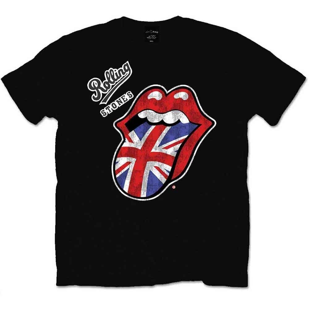 T-Shirt The Rolling Stones Vintage British Tongue Black 2XL T-Shirt