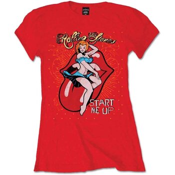 Риза The Rolling Stones Start me up Red XL Дамски Риза - 1
