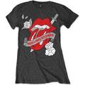 The Rolling Stones Vintage Tattoo Charcoal Grey M Ladies T-Shirt