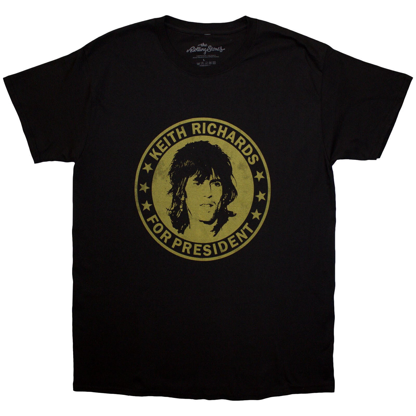 T-shirt The Rolling Stones Keith for President Black L T-shirt