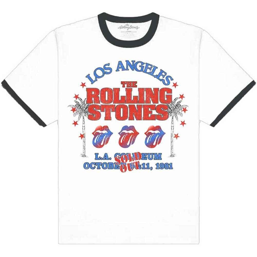 Shirt The Rolling Stones American LA Tour (Ringer) White XL Shirt