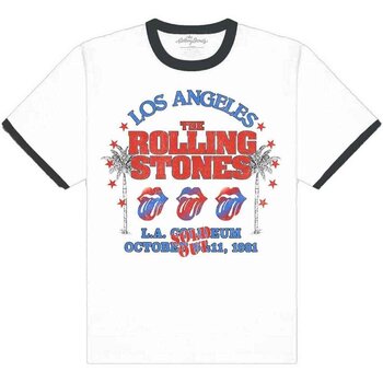 Shirt The Rolling Stones American LA Tour (Ringer) White XL Shirt - 1