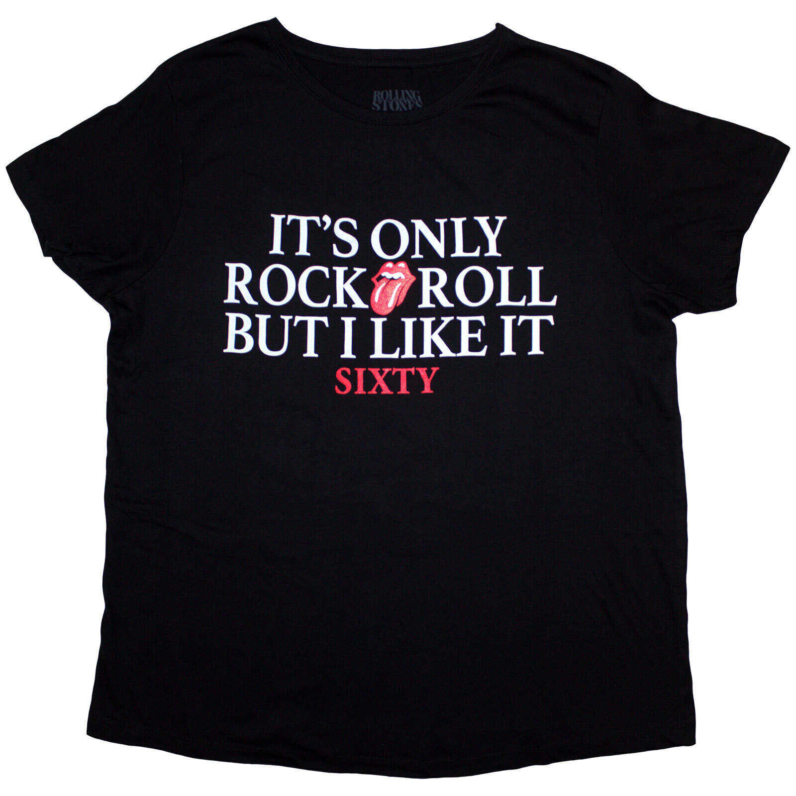 T-Shirt The Rolling Stones Sixty It's only R&R but I like it (Foiled) Black M Ladies T-Shirt