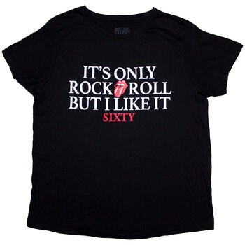 T-Shirt The Rolling Stones Sixty It's only R&R but I like it (Foiled) Black M Ladies T-Shirt - 1