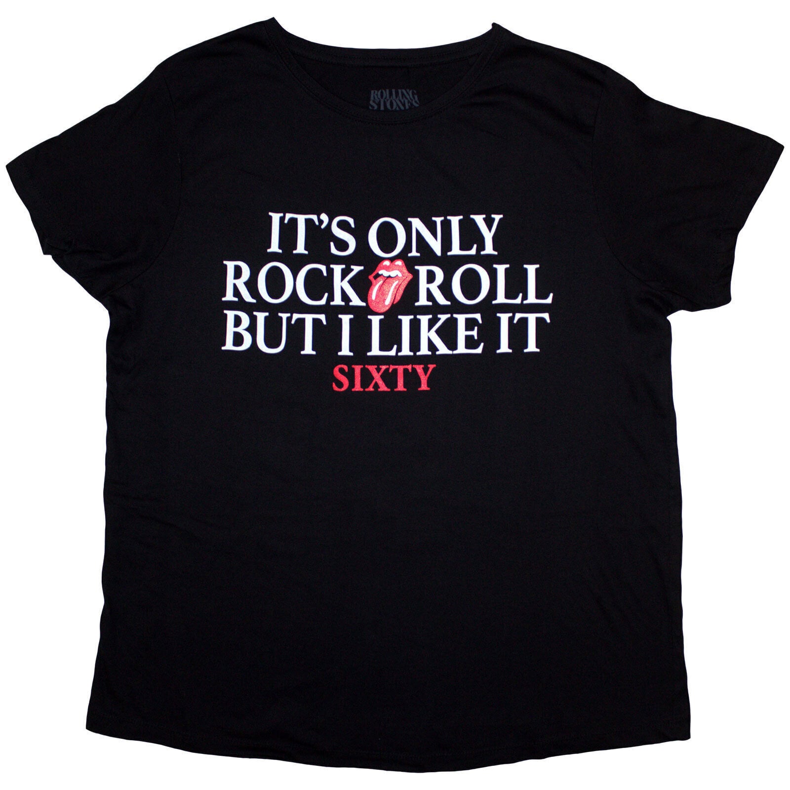 T-shirt The Rolling Stones Sixty It's only R&R but I like it (Foiled) Black 2XL Femme T-shirt