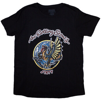 Koszulka The Rolling Stones Sixty Dragon Globe (Foiled) Black 4XL Damskie Koszulka - 1