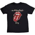 The Rolling Stones Sixty Plastered Tongue (Suede Flock Print) Black M T-Shirt