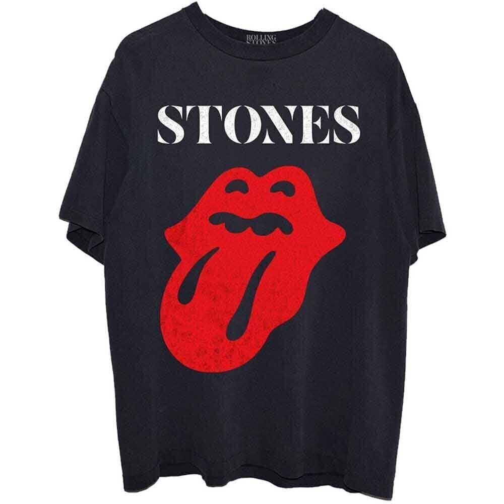 T-Shirt The Rolling Stones Sixty Classic Vintage Solid Tongue Black L T-Shirt