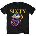 The Rolling Stones Sixty Cyberdelic Tongue (Back Print) Black XL T-Shirt