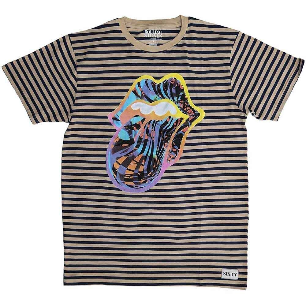 T-shirt The Rolling Stones Cyberdelic (Striped) Black & Natural XL T-shirt