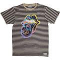 The Rolling Stones Cyberdelic (Striped) Black & Natural XL Skjorta