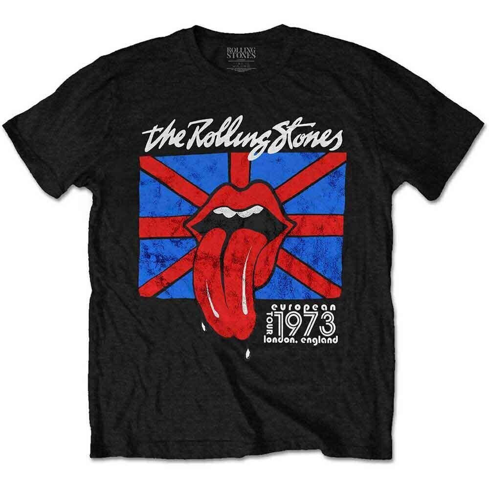 T-Shirt The Rolling Stones London European '73 (Back Print) Black 2XL T-Shirt