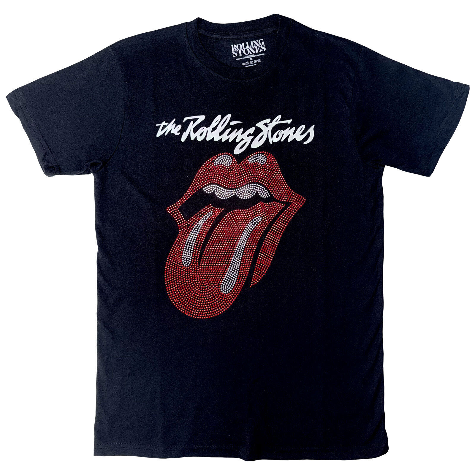 Tricou The Rolling Stones Logo & Tongue (Embellished) Black S Tricou