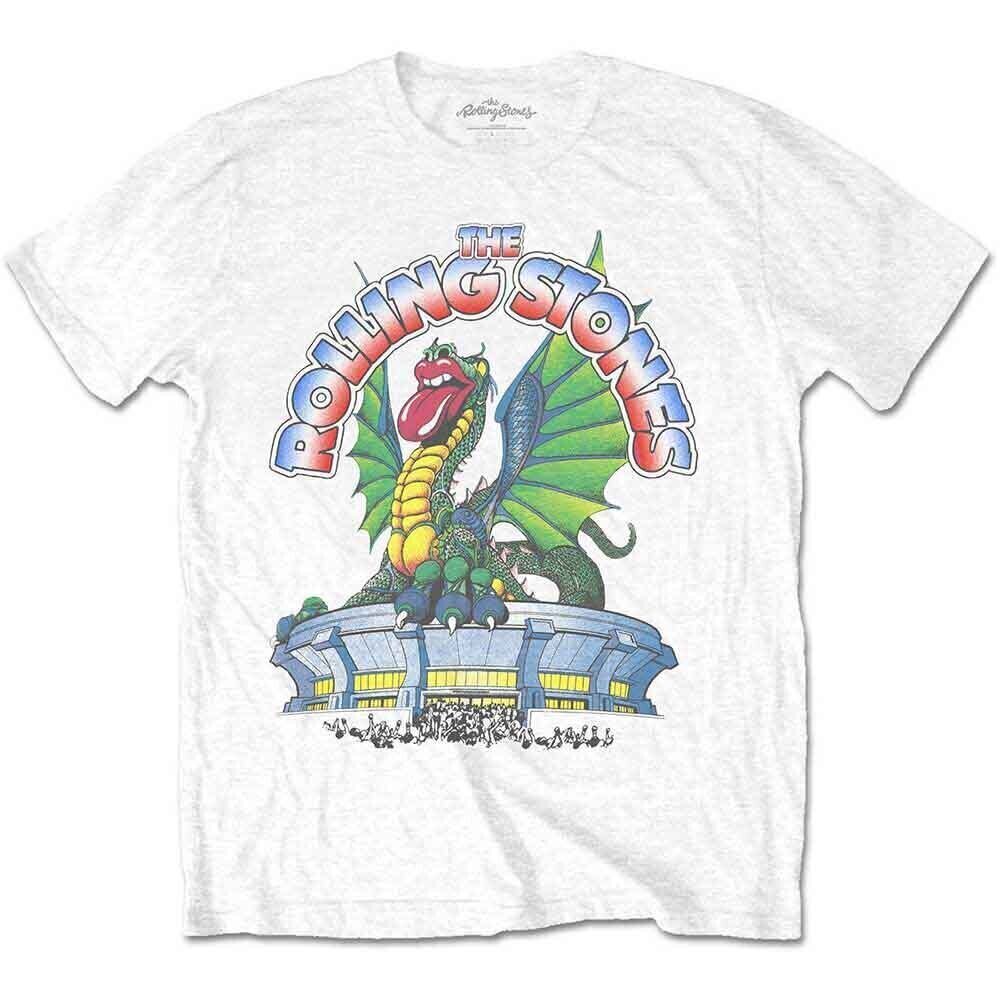 Koszulka The Rolling Stones 81 Tour Dragon (Back Print) White XL Koszulka