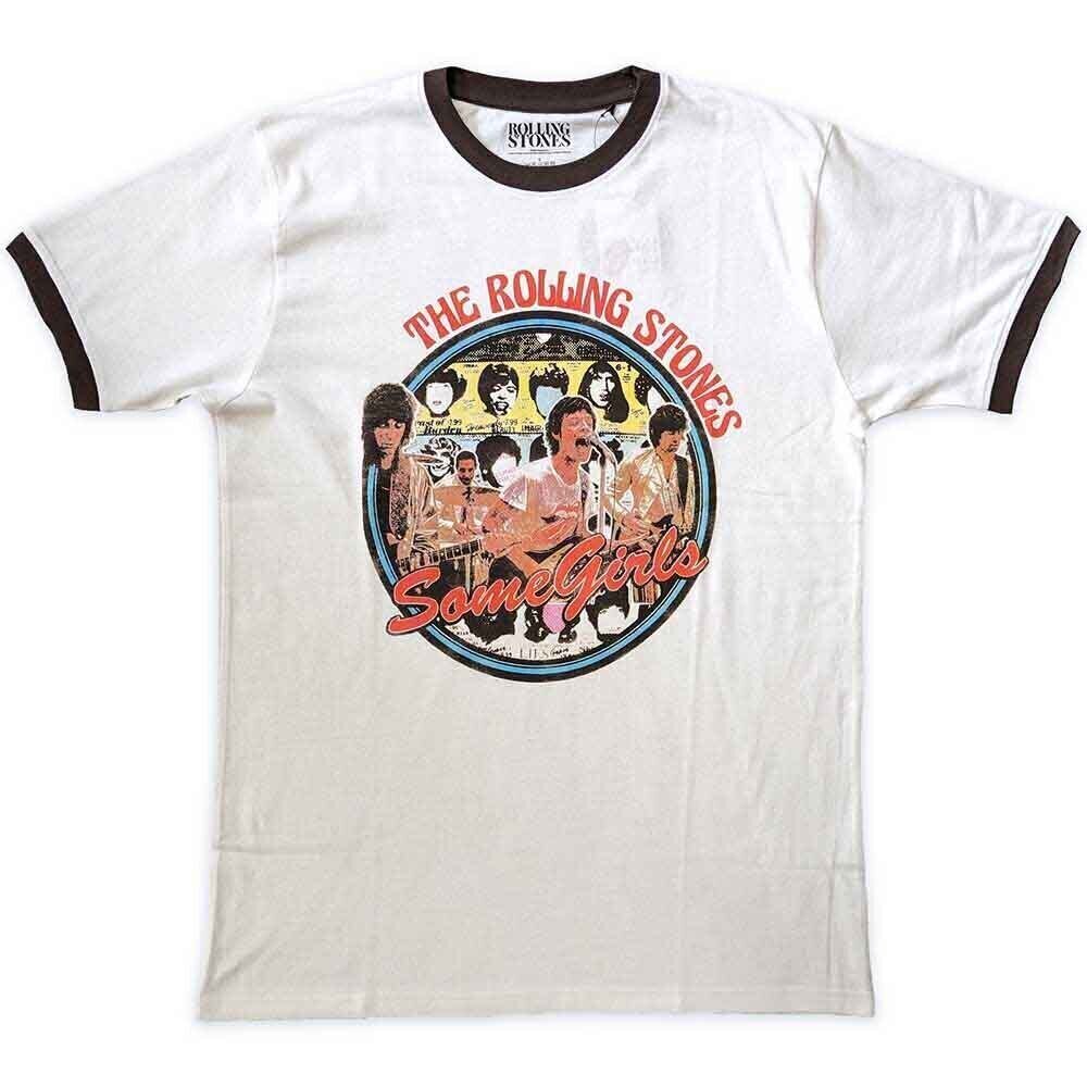 T-Shirt The Rolling Stones Some Girls Circle (Ringer) White 2XL T-Shirt