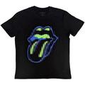 The Rolling Stones Distorted Tongue (Back Print) Black XL Skjorte