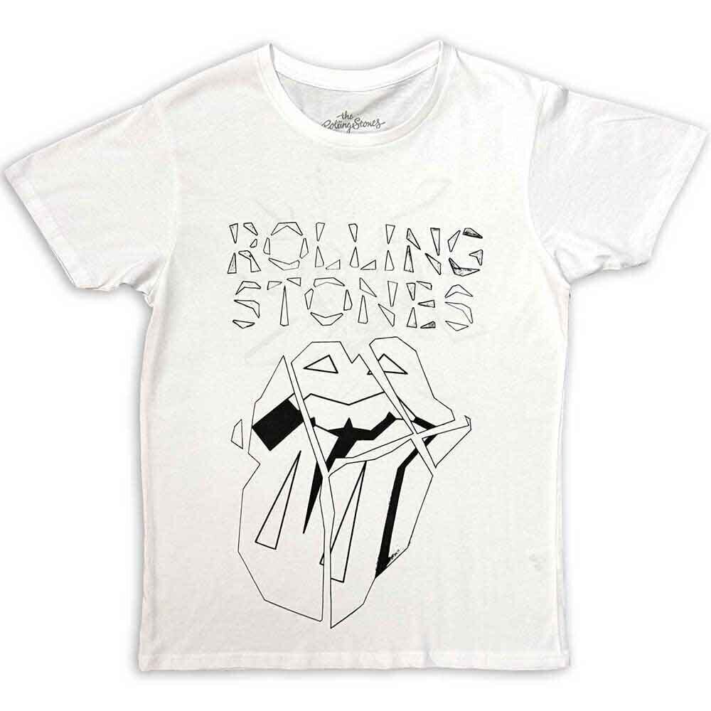 T-Shirt The Rolling Stones Hackney Diamonds Diamond Tongue Outline (Back Print) White M T-Shirt