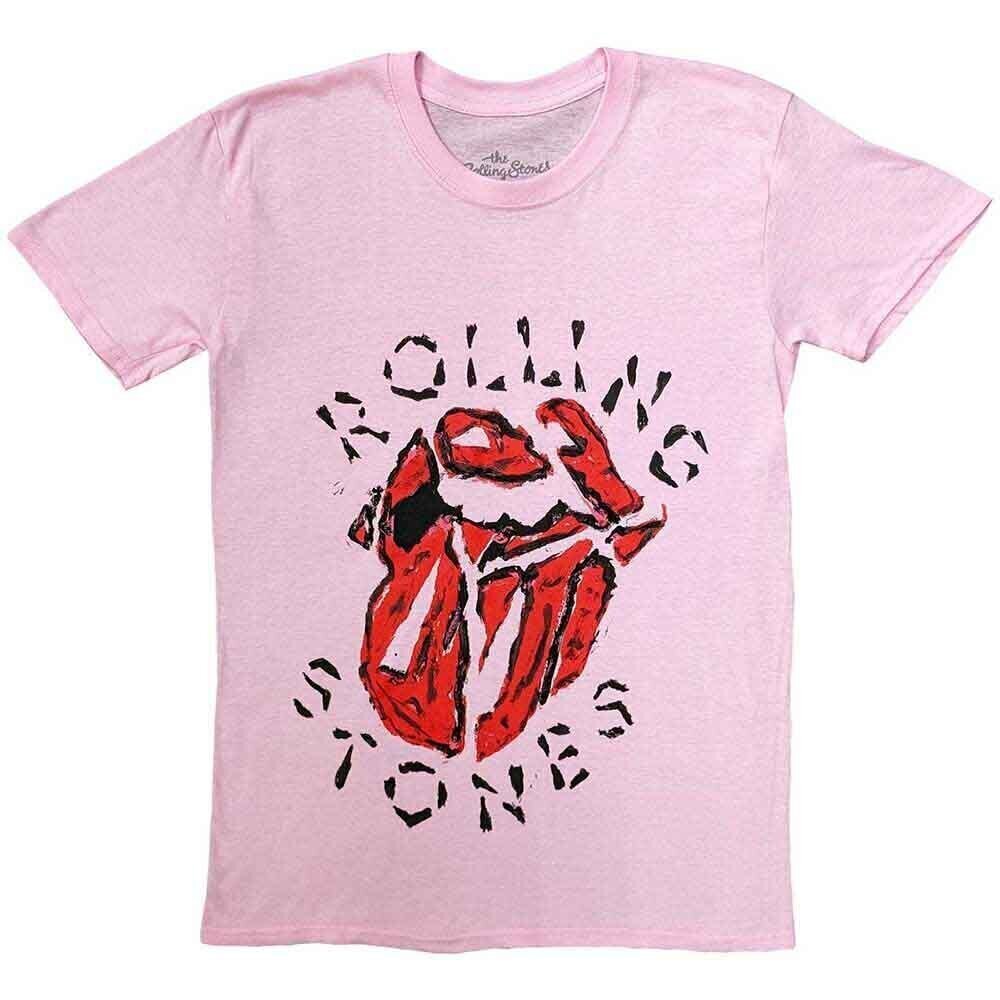 Košulja The Rolling Stones Hackney Diamonds Painted Tongue Pink S Košulja