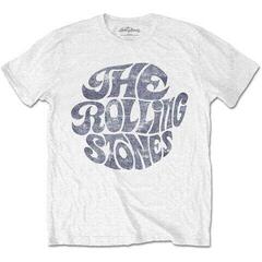 T-Shirt The Rolling Stones Vintage 70s Logo White M T-Shirt