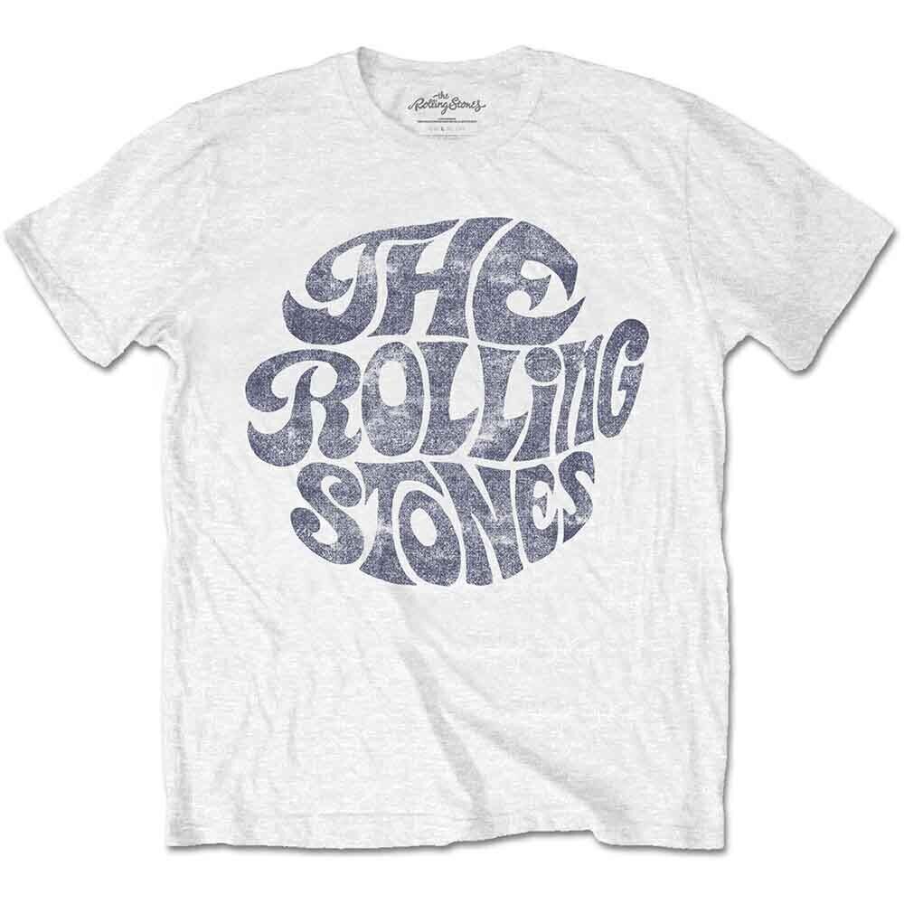 T-shirt The Rolling Stones Vintage 70s Logo White L T-shirt
